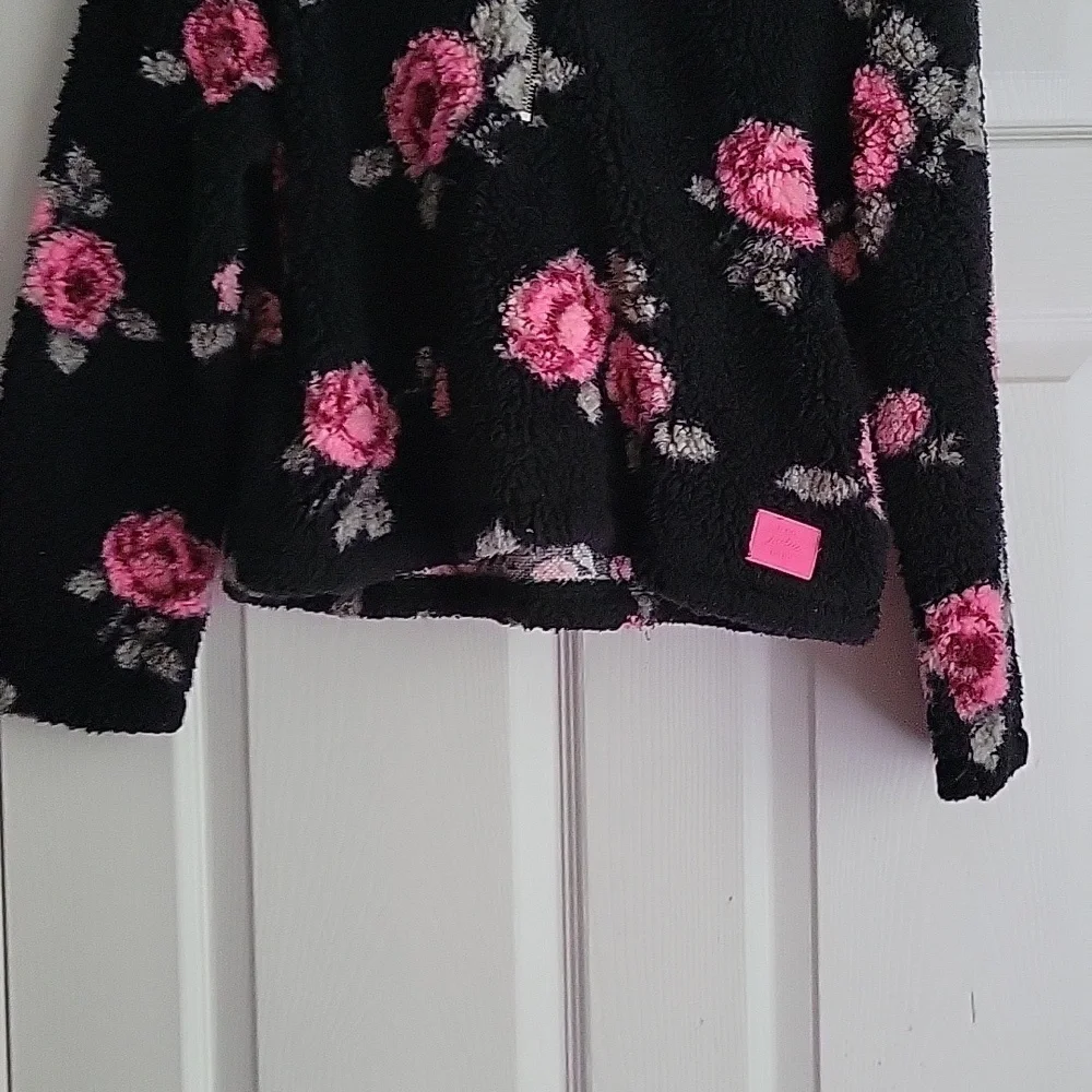 Justice Girl's Sherpa Floral Hoodie